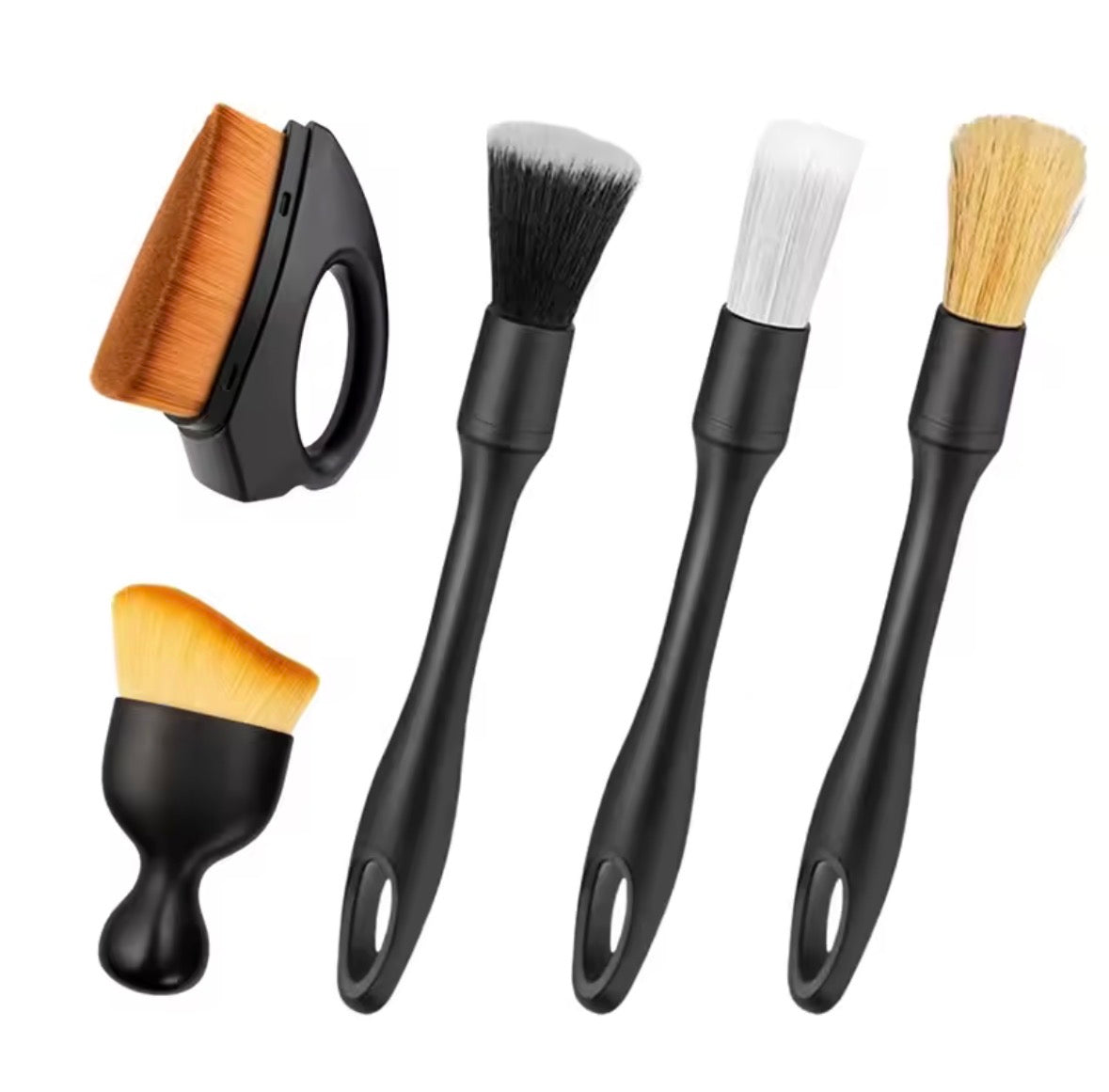 Kit 5 Brosses de Nettoyage Intérieur Voiture
