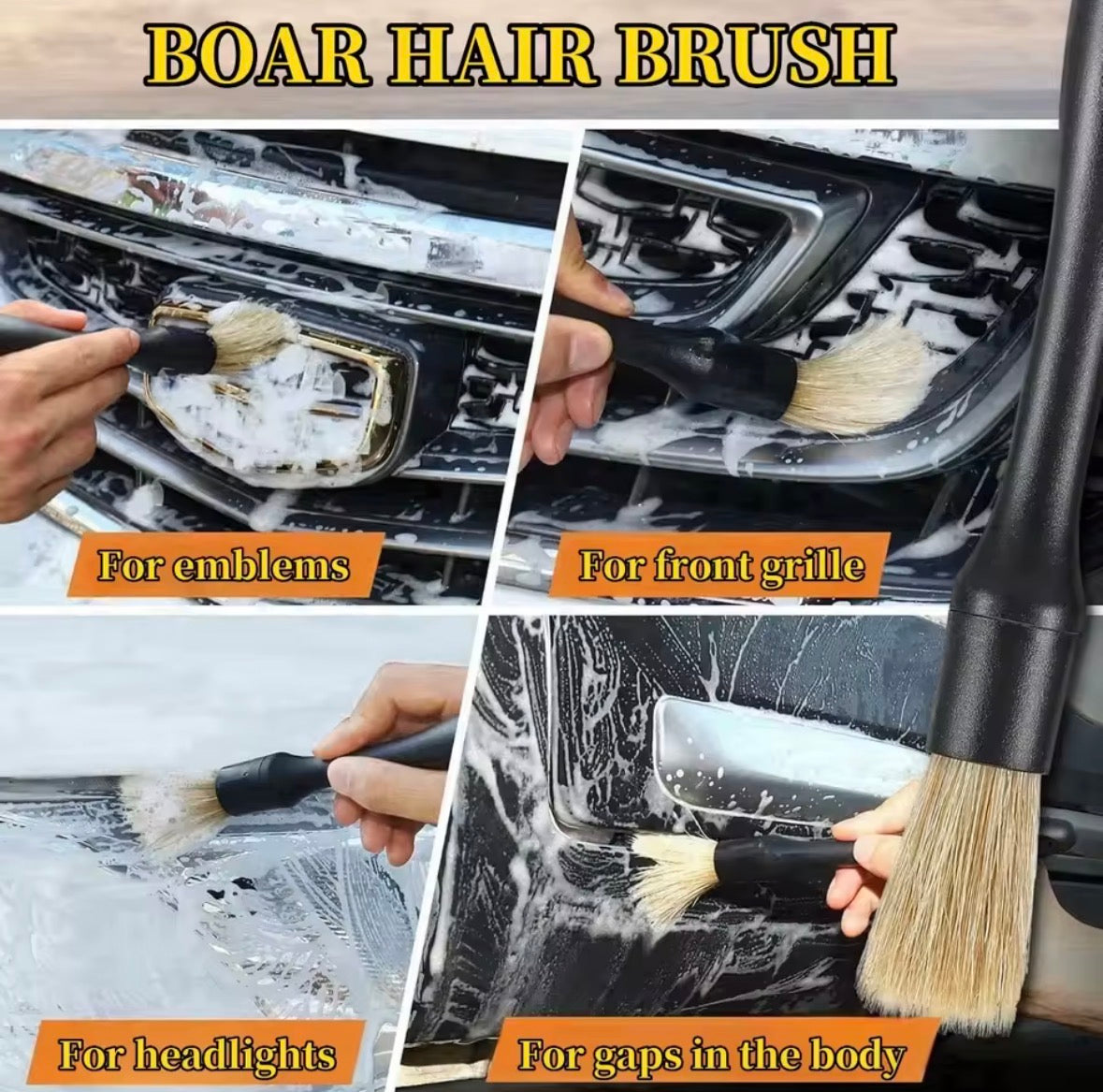 Kit 5 Brosses de Nettoyage Intérieur Voiture